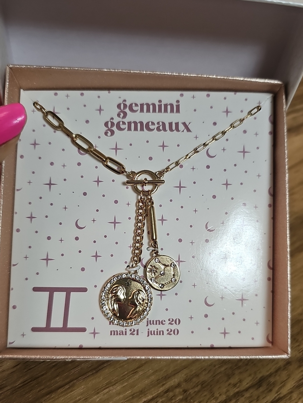 Gemini Coin Pendant Necklace - Gold